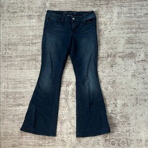 Women's Flared Jeans - Dark Blue